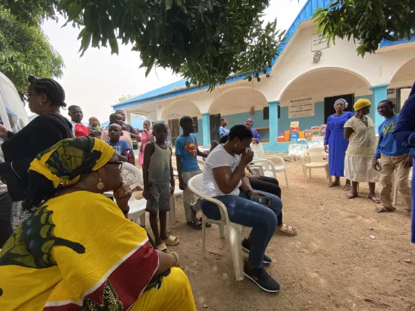 Women in a skills training workshop