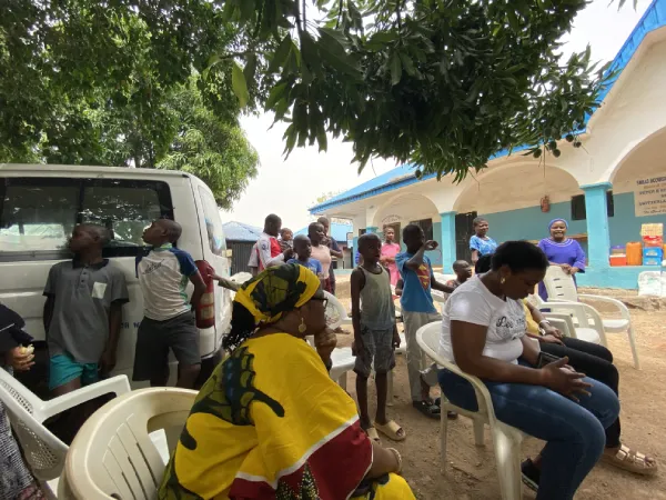 Community gathering for a spiritual event