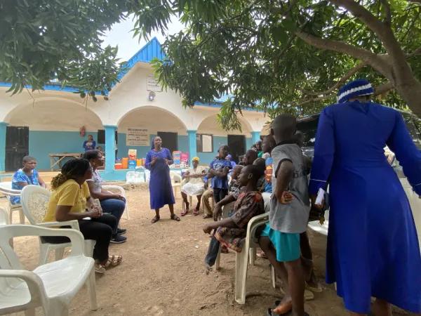 Diverse group of volunteers and community members