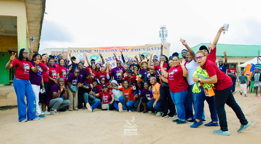 The Anchor Missionary Foundation team celebrating together after a community outreach